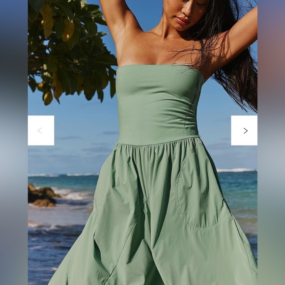 FP Movement by Free People Green Strapless Jumpsuit - Picture 2 of 5